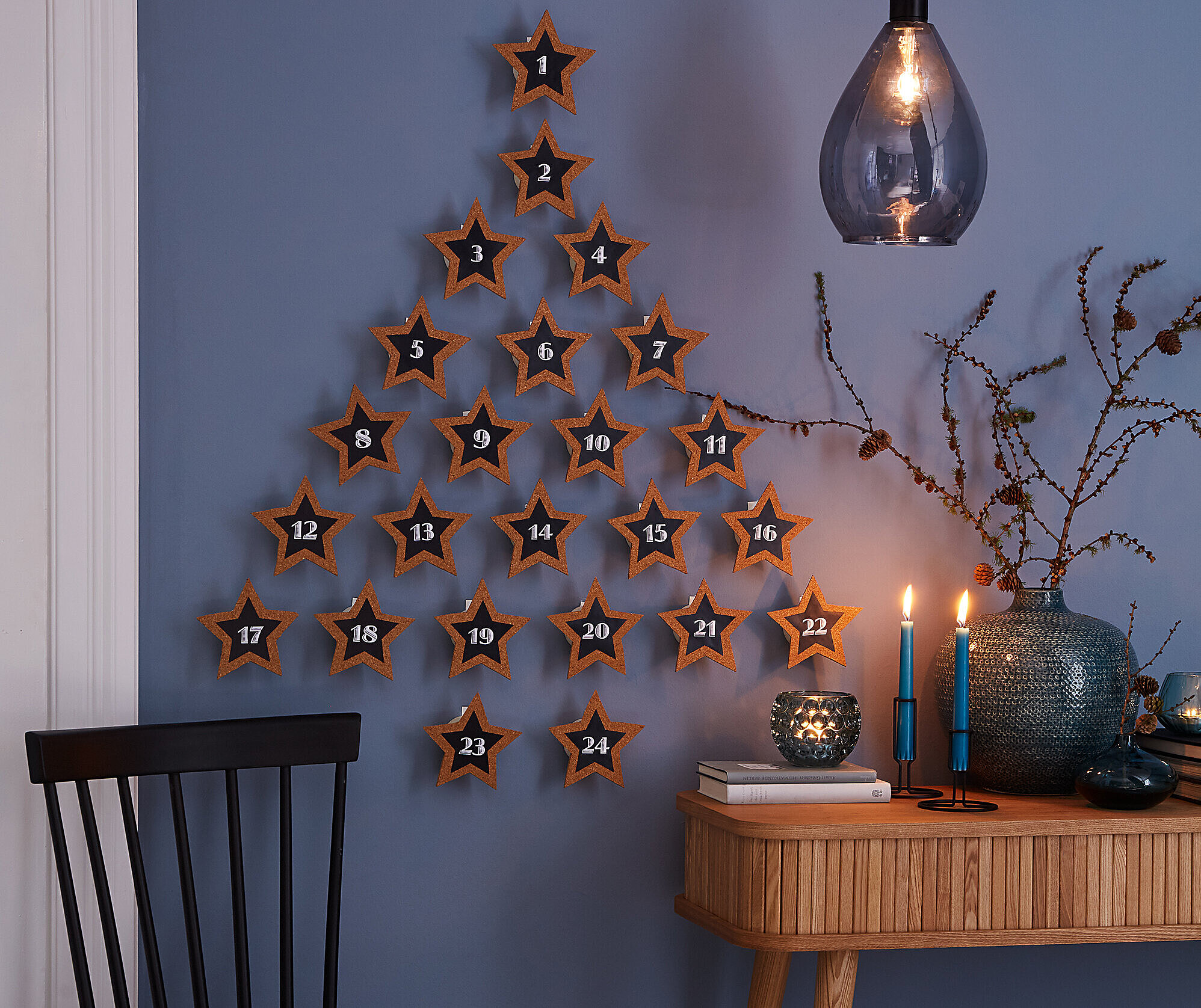 24 Sterne bis Weihnachten
